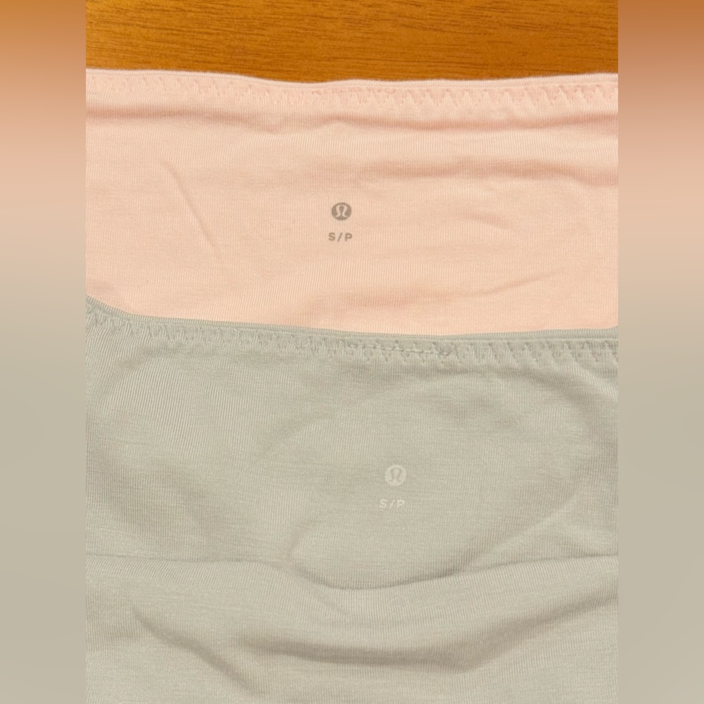 Lululemon Pink and Gray UnderEase high rise shortie underwear